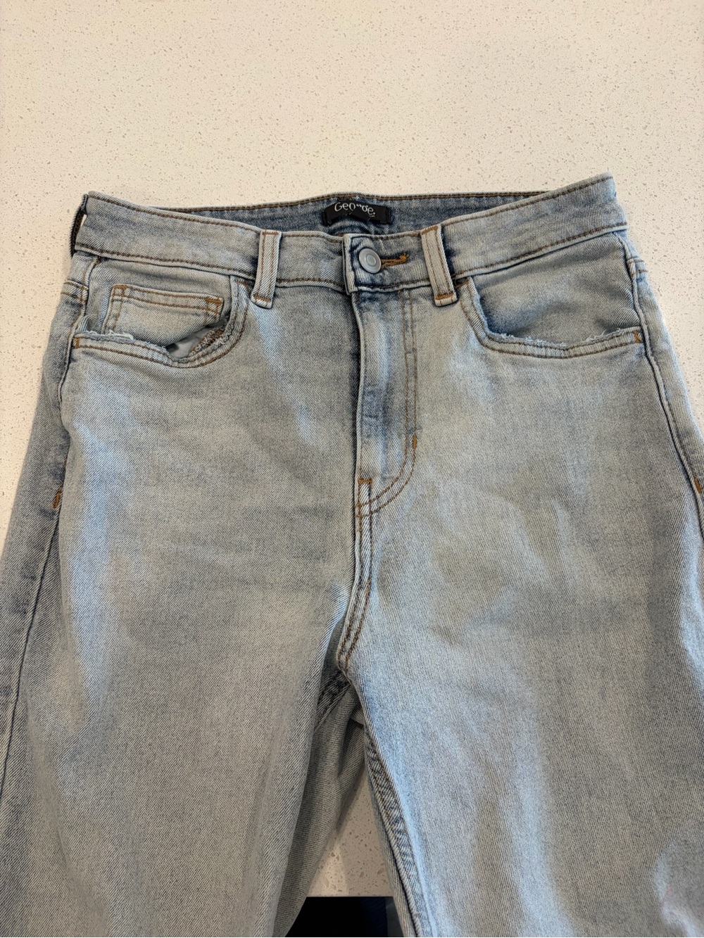 George Light Blue Slim Straight Jeans